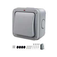 Magideal - Abridor De Puerta De Garaje Con Botón Pulsador, Timbre Cuadrado De 250V Para Exteriores, Interruptor De Contacto Momentáneo Para Puertos, Edificios De Be301
