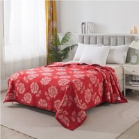 Andes - Frazadas Classic Jacquard Rojo 2 Plazas