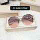 thumbnail image 1 of Fashion Sunglasses Women Metal Female UV400 Vintage Ladies Stylish Design Oversized Square Sunglasses For Women, 1 of 5