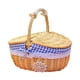 thumbnail image 1 of Cesta De Mimbre Para Picnic, Cesta De Mimbre Para Servir, Para Acampar, Al Aire Libre, Pan, Peque?a, Azul, 1 of 5