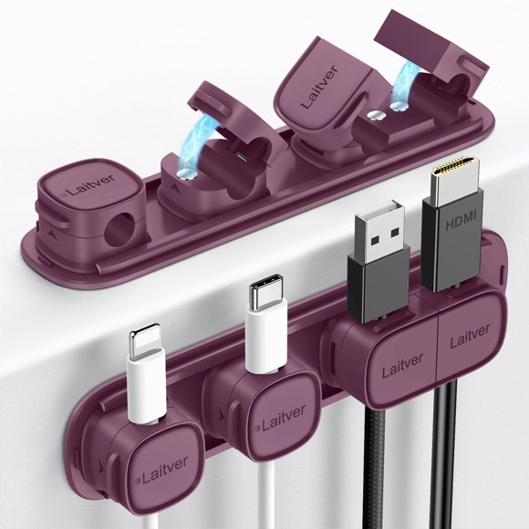 Clips magnéticos para cables Laitver 6 unidades (abierto/cerrado)