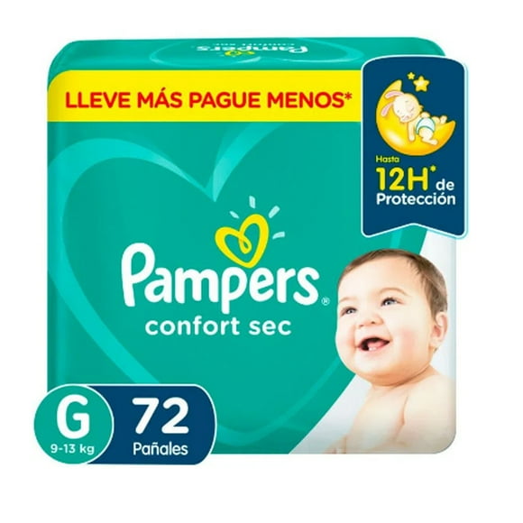 Pañales Confort Sec G x 72 Uds