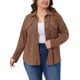 thumbnail image 1 of Agnes Orinda Conjuntos de Halloween para Mujeres Tallas Grandes Camisas Abotonadas Texturizadas con Solapa Chaquetas de Manga Larga Tops Casuales con Decoración de Bolsillo 1X Marrón, 1 of 6