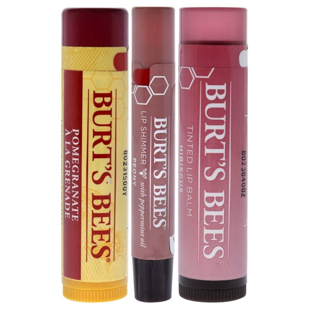 Regalo De Beso De Muérdago - Rosa De Para - Bálsamo Labial De Granada, Bálsamo Labial De Peonía, Bálsamo Labial Teñido De Hibisco