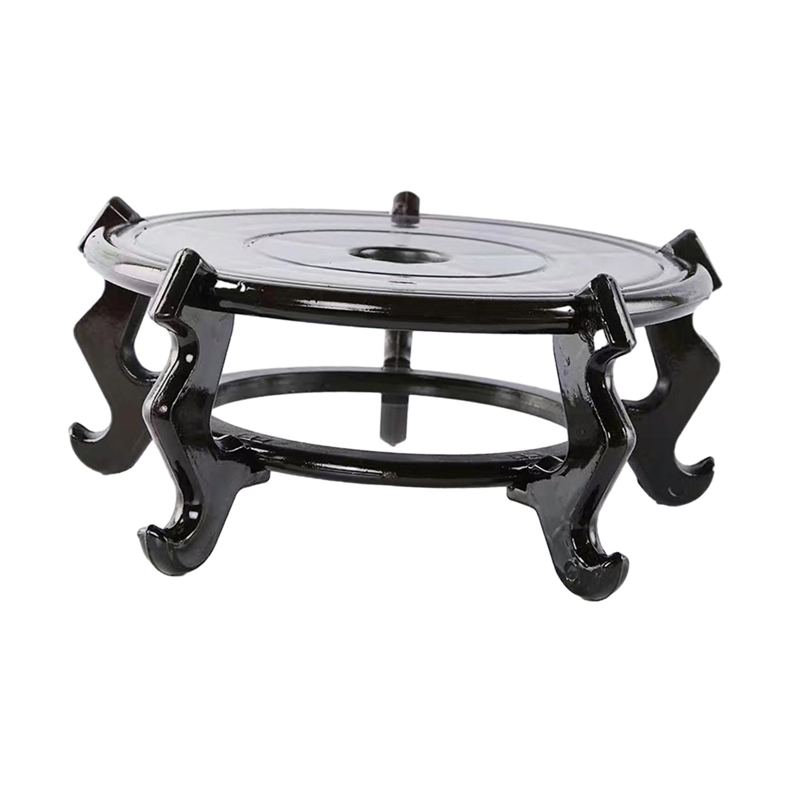 Ioensy - Soporte De Madera Para Exhibición De Macetas, Soporte Redondo Para Plantas Para Museos, Diámetro Resistente De 28Cm