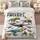 thumbnail image 1 of Prehistoric Parrot Creative Illustration Theme Print Three-Piece Bedding Set Soft Duvet Cover And Two Pillowcases, 1 of 5