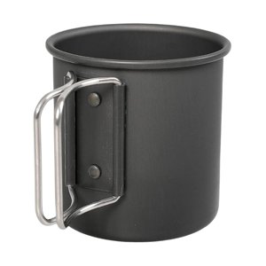 Ioensy - Taza De Café Taza De Camping Mango Plegable 0.3L Ligero Para Viajes De Turismo Negro