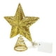 thumbnail image 1 of Árbol de Navidad con forma de estrella CVHOMEDECO, dorado con purpurina 3D y LED, 1 of 3