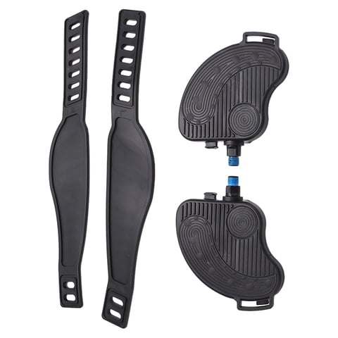 Magideal - Pedal De Bicicleta Estática, Pedal De Repuesto, Clips Duraderos Para Reposapiés, Entrenamiento De Fuerza, Multiusos Con Correa Para Gimnasio, Deportes