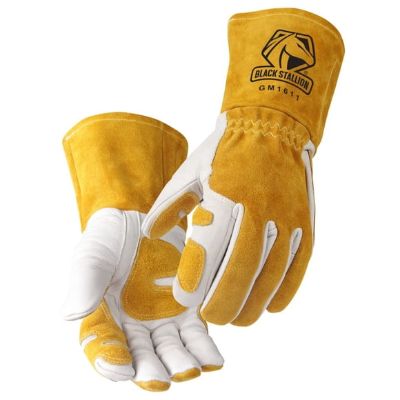 Guantes de soldadura Black Stallion Revco GM1611 de cuero de primera calidad