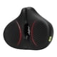 thumbnail image 5 of Asiento de bicicleta Sillín de ciclismo Ancho Impermeable Punta corta Ajuste universal PU Bicicleta estática Asiento de bicicleta cómodo Cojín Sillín Negro Rojo, 5 of 5