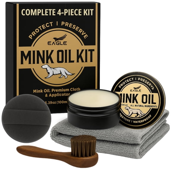 Kit acondicionador de piel Eagle Mink Oil, 100 ml, resistente al agua