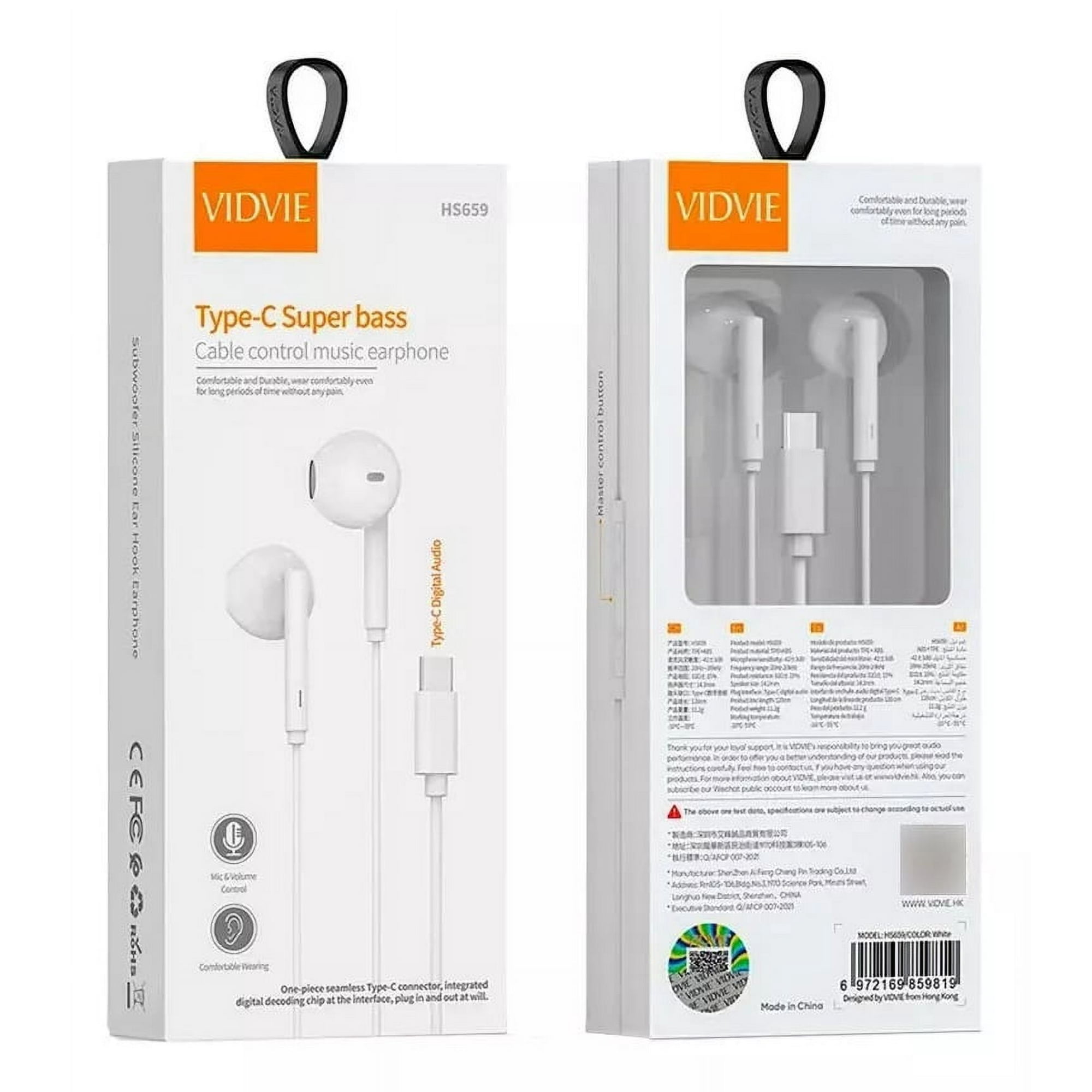 Vidvie - Audífonos Tipo-c Super Bass Hs659