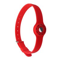 Magideal - Collar De Silicona Para Perro, Soporte Para Collar, Resistente A Rasgaduras Para Mascotas, Cubierta De Bucle De Rastreador Resistente Al Desgaste Para Rojo