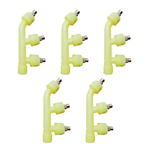 Ioensy - 5 Piezas De Aspersor De Riego De Latón Para Coche, Invernadero, Agricultura, 3 Agujeros