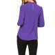 thumbnail image 3 of Blusa con Cuello de Pie y Botón de Ojal Plisado para Mujer INSPIRE CHIC M Púrpura, 3 of 7