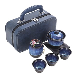 Bothyi - Juego De Té De Viaje De Cerámica Para Té Suelto, Tetera De Kung Fu Para Oficina De Hotel Al Aire Libre