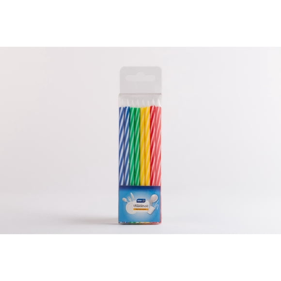 Set de 24 velas espiral multicolor