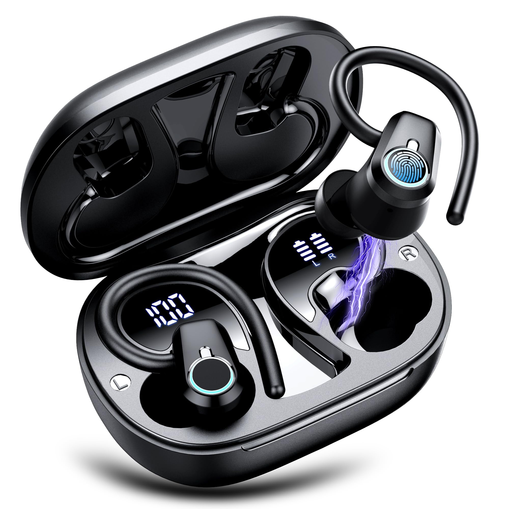 Auriculares Inalámbricos Poounur H9 Bluetooth 5.3 Sport 50h Ip7 Impermeables