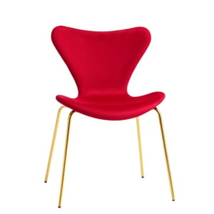 Habita2 Chile - Silla Jlove Velvet Gold - Rojo