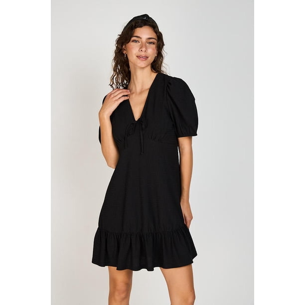 Vestido Claire Manga Campana Eclipse negro M