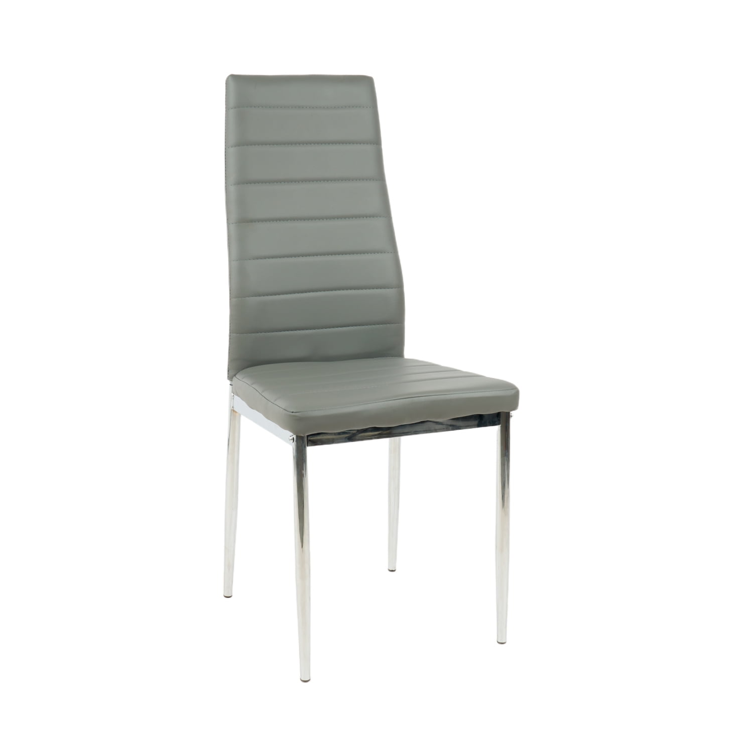 Klik Muebles - Silla Dining Liana Con Patas Cromadas - Gris