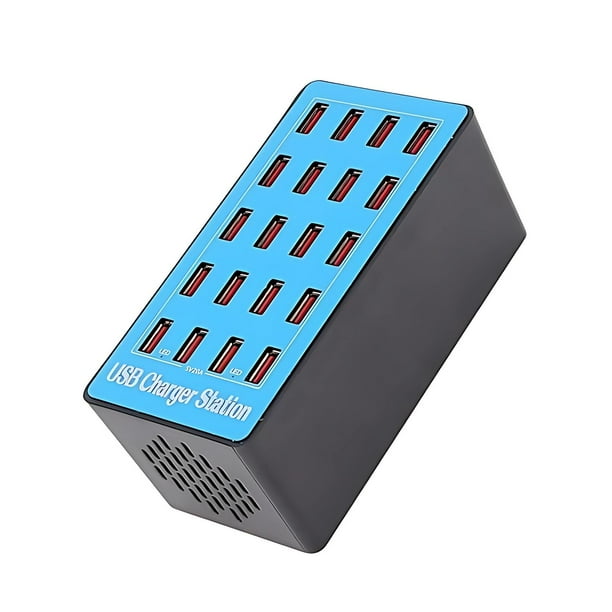 Cargador Universal Carga Rápida 20 Puertos Usb 100w A 5v