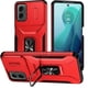 thumbnail image 1 of Funda Armada para Motorola Moto G Play 5G 2024 con Tapa Deslizante y Soporte Magnético Giratorio Rojo, 1 of 5
