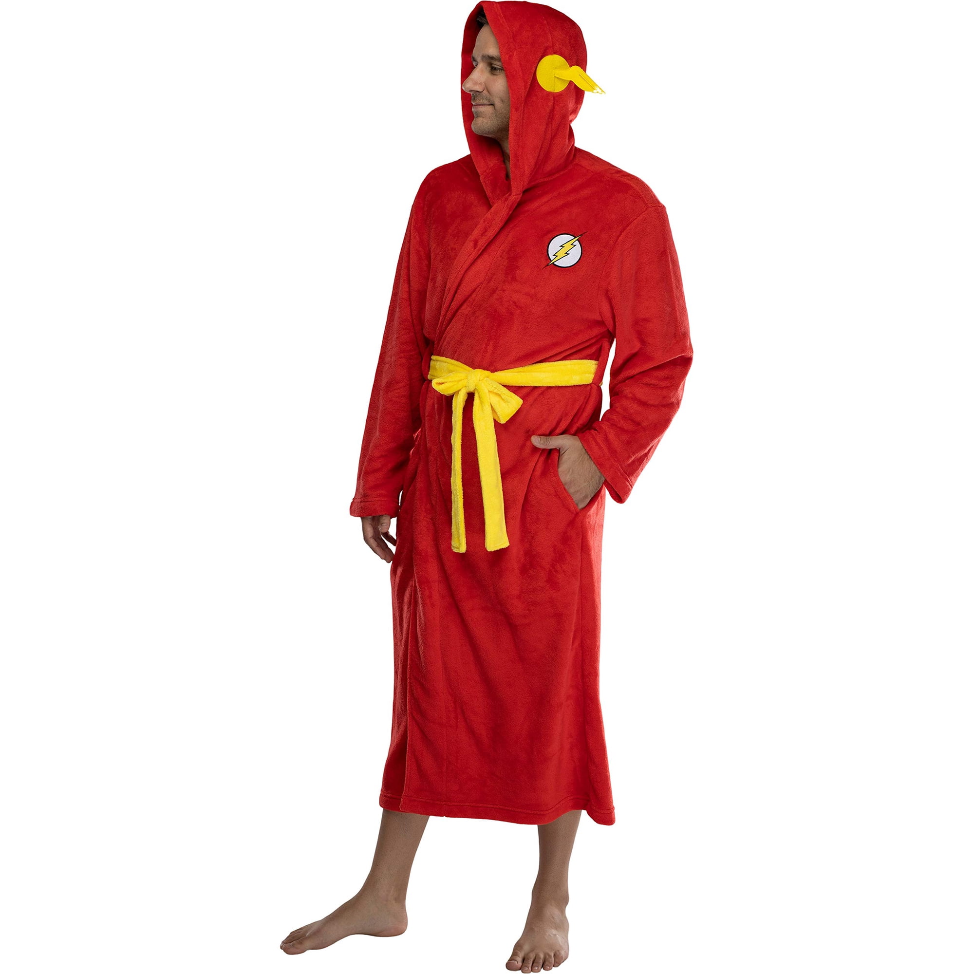 Bata De Disfraz Intimo Dc Comics The Flash, Forro Polar De Felpa Para Adultos