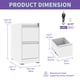thumbnail image 3 of 2 Drawer Metal Vertical File Cabinet with Lock Office Home Steel Vertical File Cabinet for A4 Legal/Letter Size, 3 of 3
