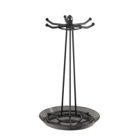 Bothyi - Organizador De Soporte Para Utensilios De Cocina, Estable, Para Sopa, Cucharón, Espumadera, Cuchara Ranurada, Color Negro