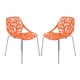 thumbnail image 1 of Silla de comedor LeisureMod Asbury Modern, juego de 2 unidades, color naranja, 1 of 9