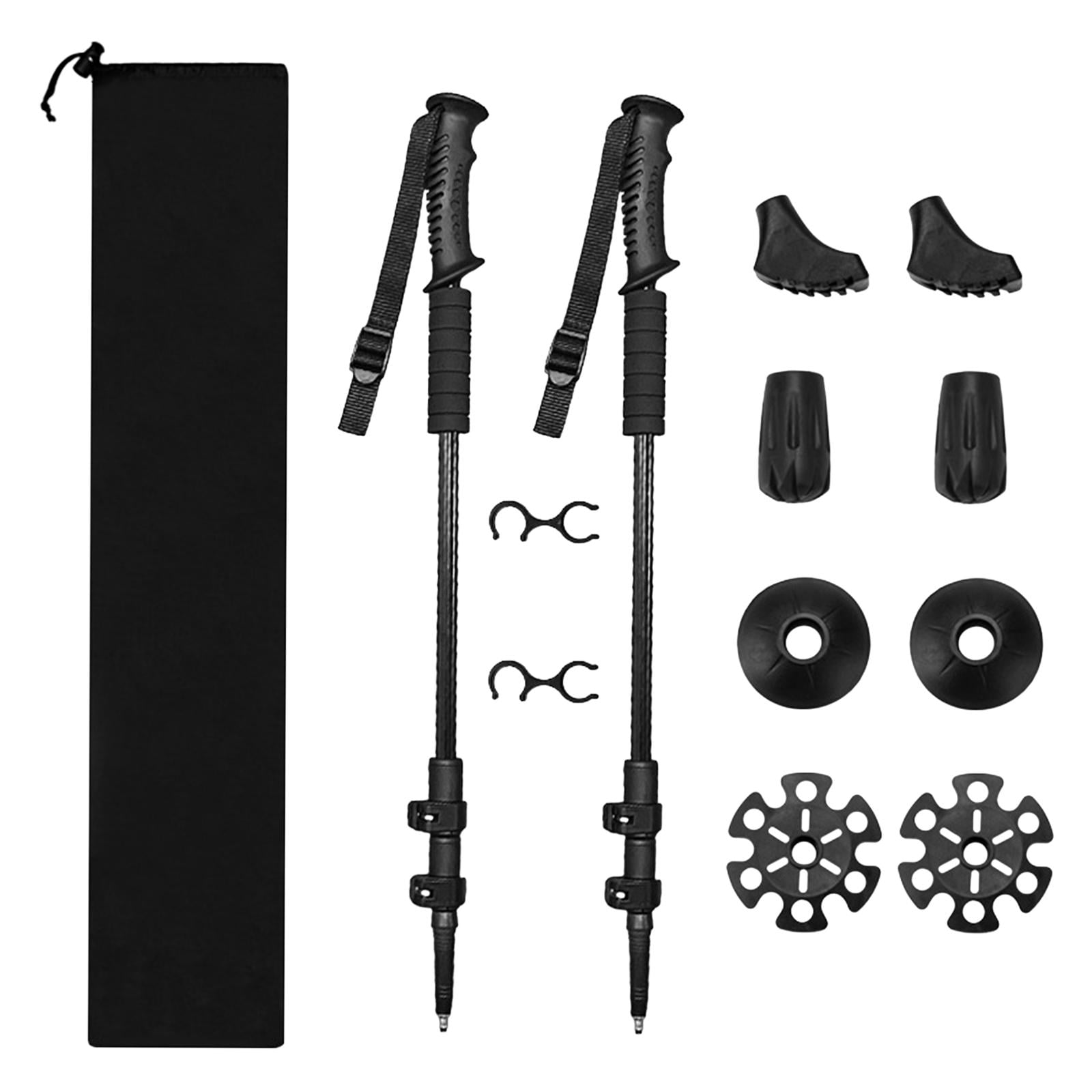 Magideal - 2 Uds Bastones De Trekking De Montaña Candado Telescópico Para Excursionistas Mochileros Caminando