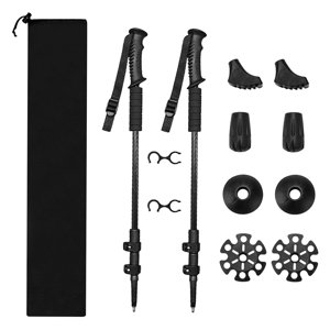 Magideal - 2 Uds Bastones De Trekking De Montaña Candado Telescópico Para Excursionistas Mochileros Caminando