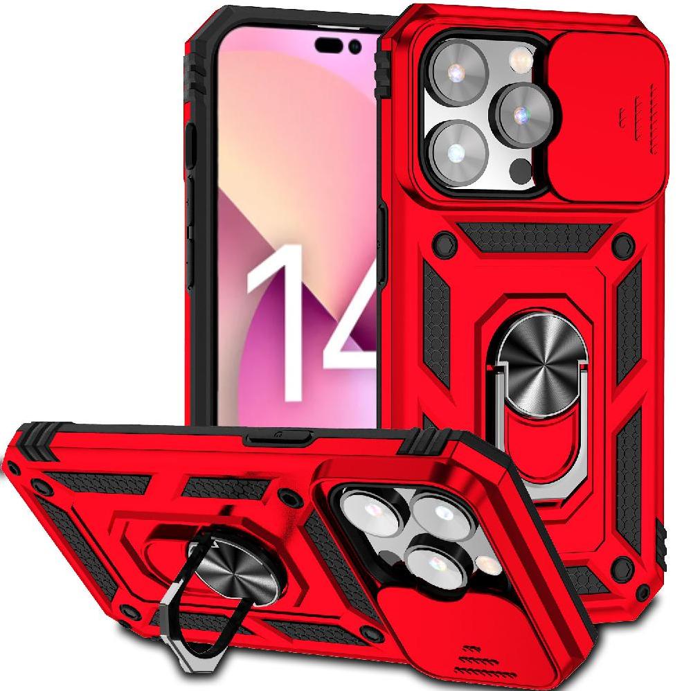Estuche Gangxun Para Iphone 14 Pro Max, Soporte Giratorio 360°, Estilo Mecánico Y Magnético