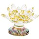 thumbnail image 1 of Candelabro De Cristal De Flor De Loto Candelabro Decoración De Fiesta En Casa Amarillo, 1 of 5