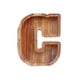 thumbnail image 2 of Hucha Con Letras, Caja De Dinero Con Letras De Madera Para El Día De Acción De Gracias, Niños, Letra C, 2 of 3