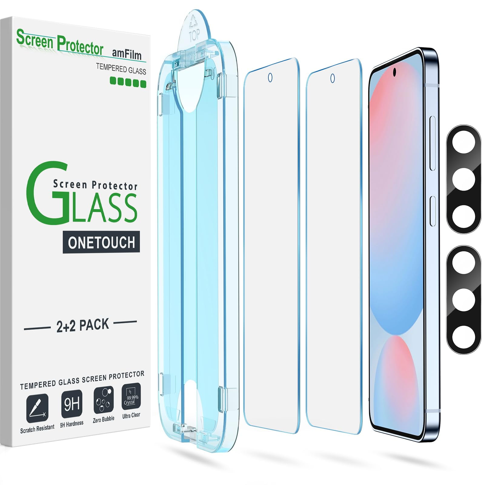 Amfilm - Protector De Pantalla Y Protector De Lente De Cámara Para Samsung Galaxy S24 Fe