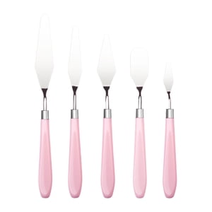 Bothyi - 5X Paleta Cuchillo Accesorios De Pintura Al Óleo Herramientas De Arte Para Lienzo Acuarela