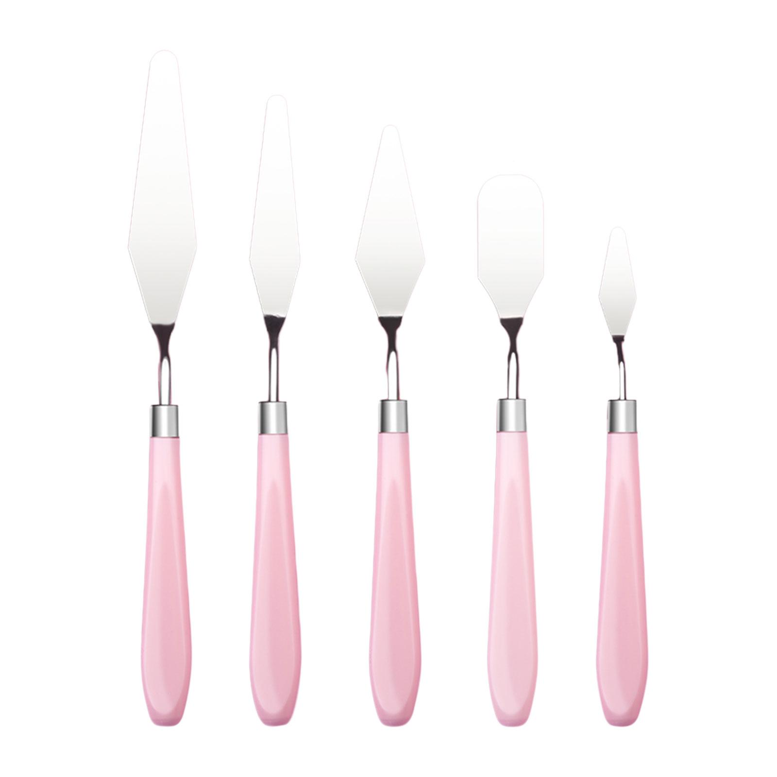 Bothyi - 5X Paleta Cuchillo Accesorios De Pintura Al Óleo Herramientas De Arte Para Lienzo Acuarela