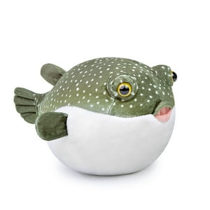 Frankiezhou - Peluche De Peluche Con Forma De Pez Globo, 18 Cm, Verde, Para Niños