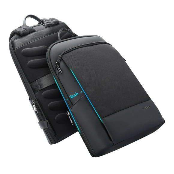 Mochila Para Portátil Super Slim De 15 Pulgadas Antirrobo Negra