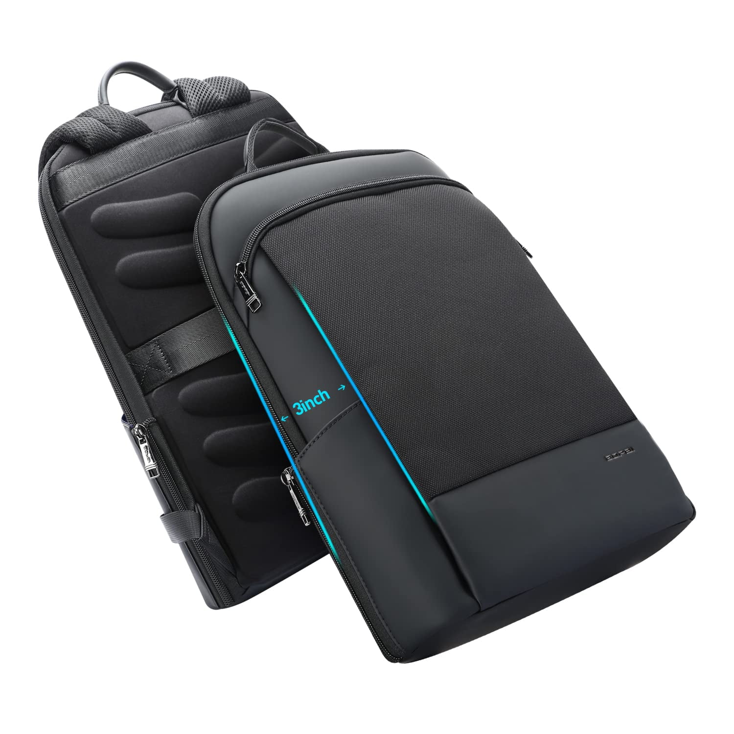Mochila Para Portátil Bopai Super Slim De 15 Pulgadas, Antirrobo, Negra
