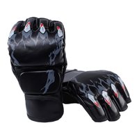 Magideal - Guantes De Boxeo Mma, Protector Transpirable, Guantes Duraderos De Medio Para Hombres, Mujeres, Adultos, Saco De Boxeo, Entrenamiento, Kickboxing , Garra De Tigre Negro Garra De Tigre Y Negro