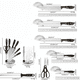 thumbnail image 2 of Set Cuchillos De Cocina 7 Piezas Elegance Marble Blanco Dorado, 2 of 2