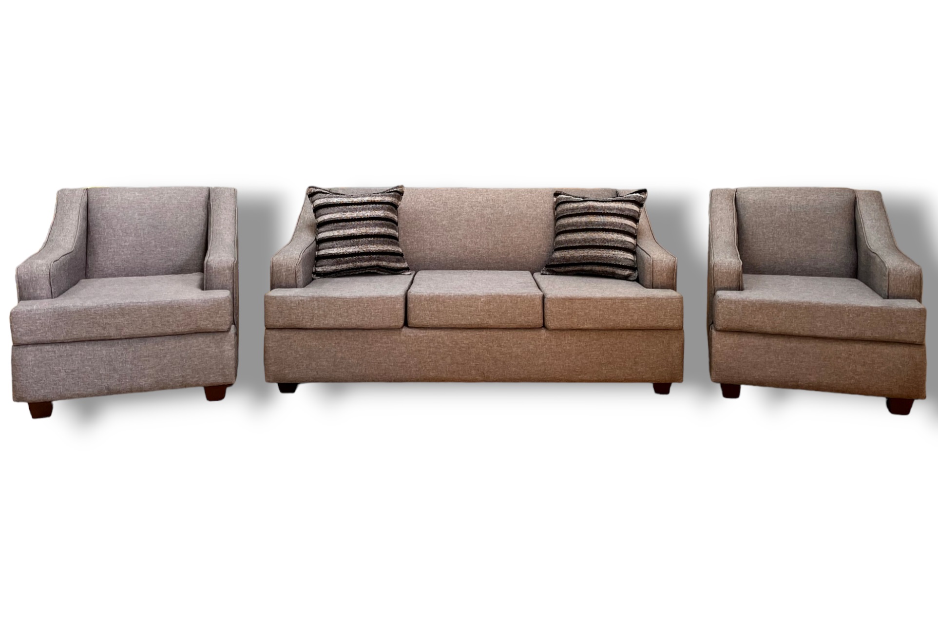 Muebles Duna - Juego De Living 3 1 1 Oslo Lino Gris Medio