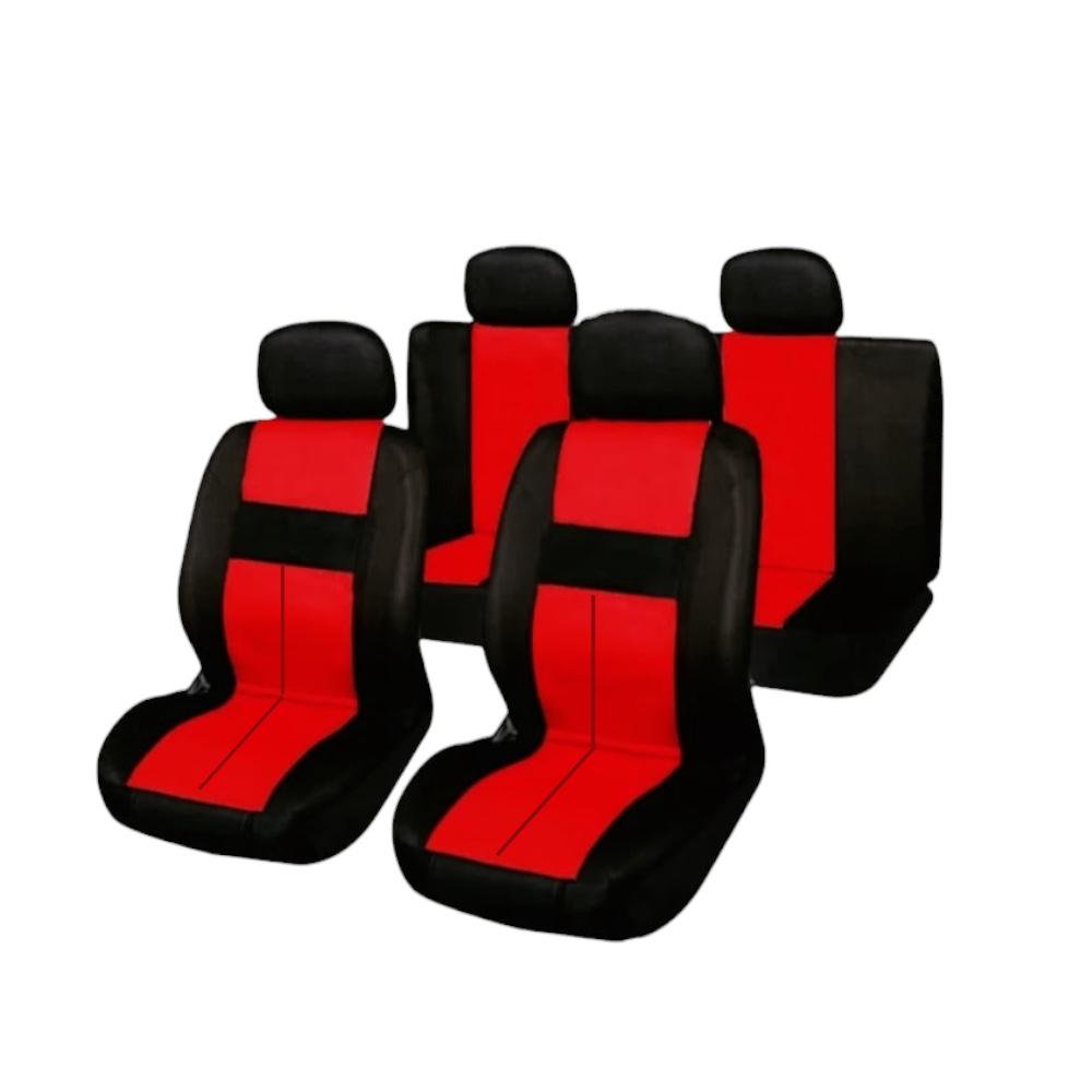 N-ofertas - Fundas Cubre Asiento Para Autos Universal Ecocuero Rojo