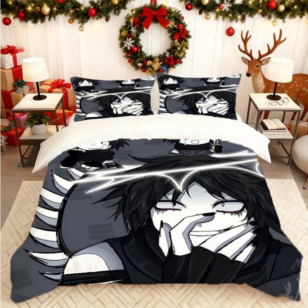 FORSAKEN Character Twotime Illustration Printed Duvet Cover Set Bedding Duvet Cover and Pillowcase Set Soft and Comfortable Suitable for All Seasons Ideal for H