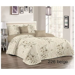 Genérico - Cubrecama Quilt Verano 2 Plazas - Beige Cláveles Kfl602