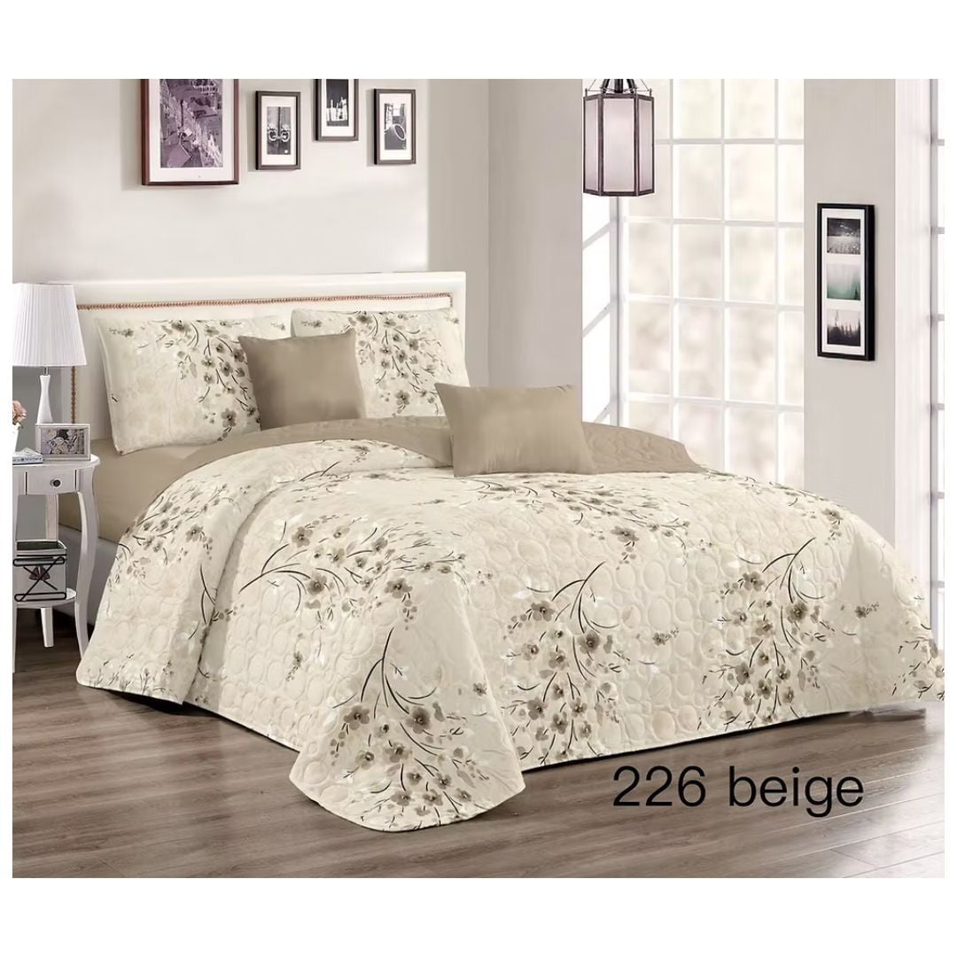 Genérico - Cubrecama Quilt Verano 2 Plazas - Beige Cláveles Kfl602
